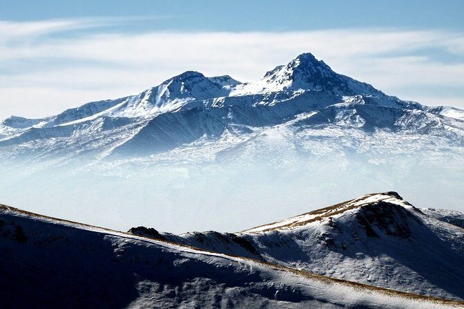 Mount Aragats, Amberd Fortress, Saghmosavank Monastery, Alphabet - private tour - Mount Aragats walk near Lake Kari: altitude, cold air, and snow texture